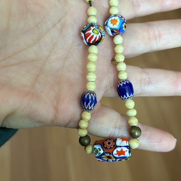 Vintage Antler-Bone Venetian Murano Glass Trade Bead African Necklace - Picture 11 of 15